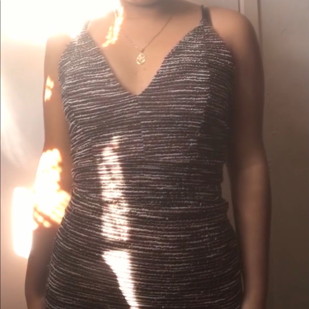 Black Tinsel Tweed dress